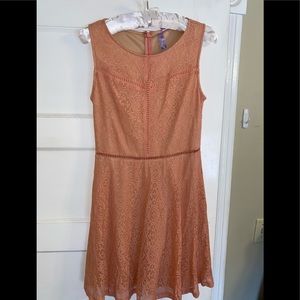 Tags Still On Peach Lace Sleeveless Dress